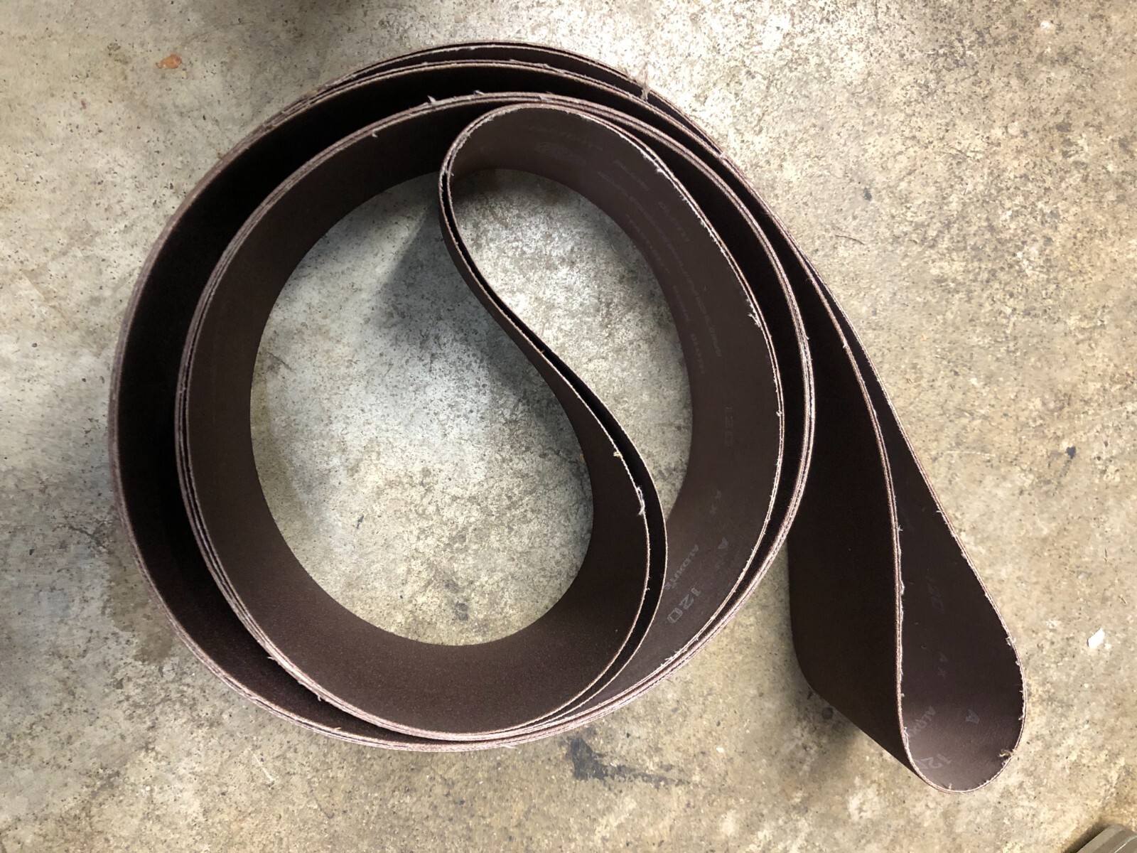 NOS Vintage 4 x 132 Belt Sanding Belt 2 Pcs 120 Grit carborundum USA – read