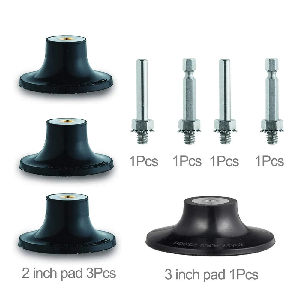 Quick Change Disc Pad Holder, 4 Pack Twist on Disc Holder, with 1/4″ Shank