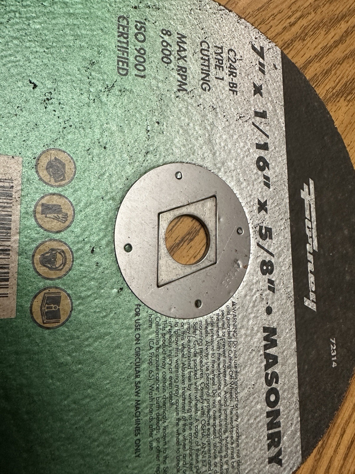Lot Of 2 Forney 72314 Masonry Grinding Wheel 7″ X 1/16″ X 5/8″ Type 1 C24R-BF