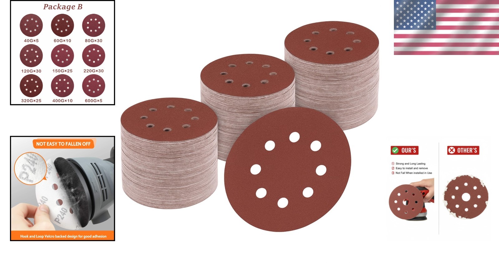 Complete 170PCS Sanding Disc Set: 5-Inch for Random Orbital Sanders – All Grits
