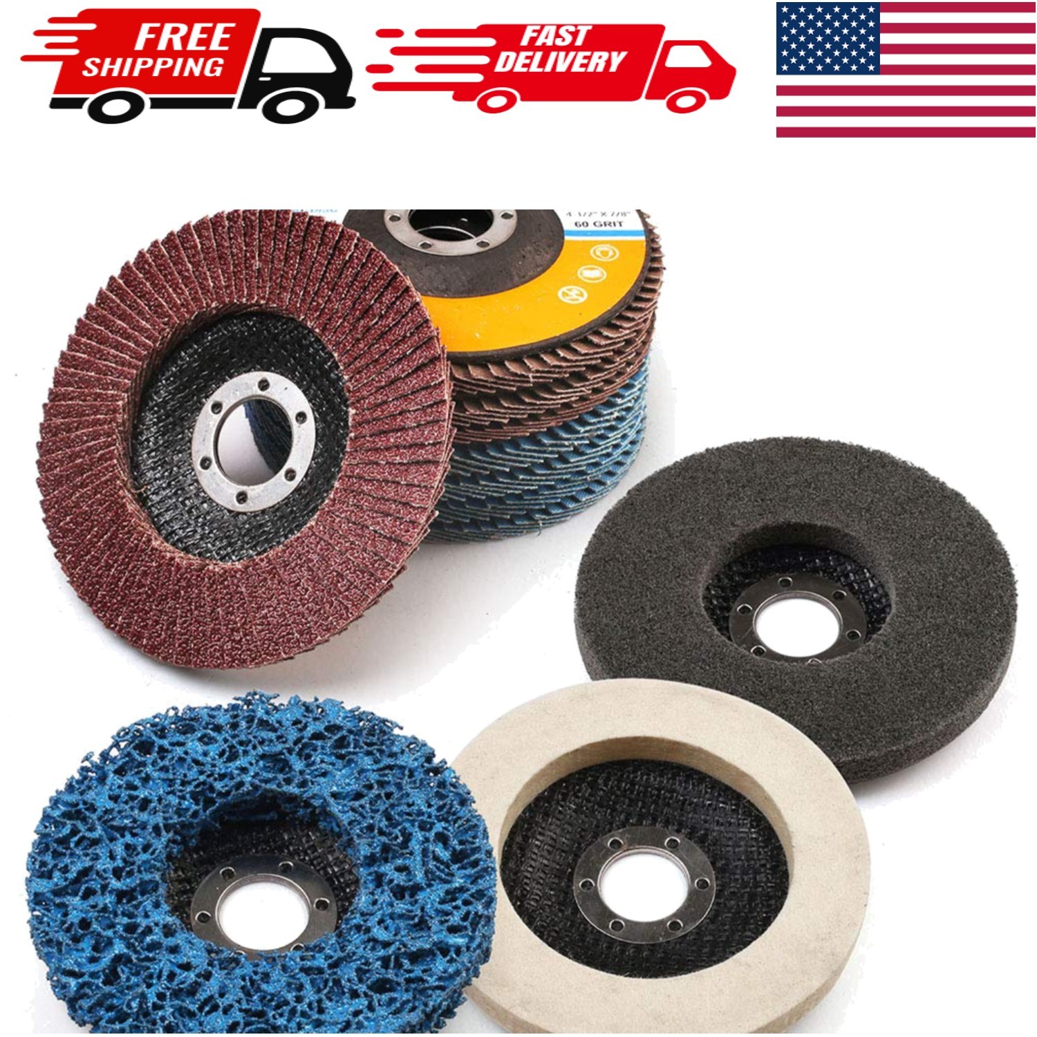 Assorted Grit Flap Discs Pack (40-120) for Angle Grinders – 11 Disc Ultimate Set