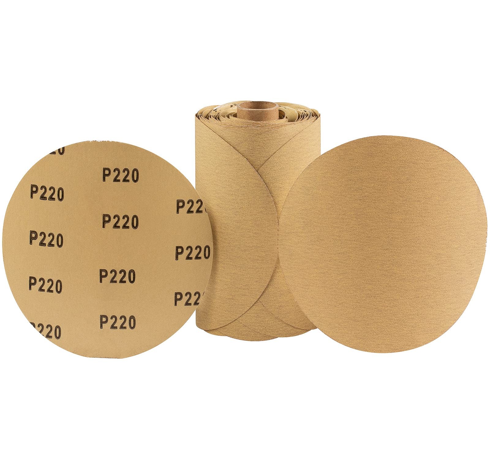 100 PCS 6 Inch 220 Grit Sanding Discs, Self Adhesive, Stickyback, Drill Sander