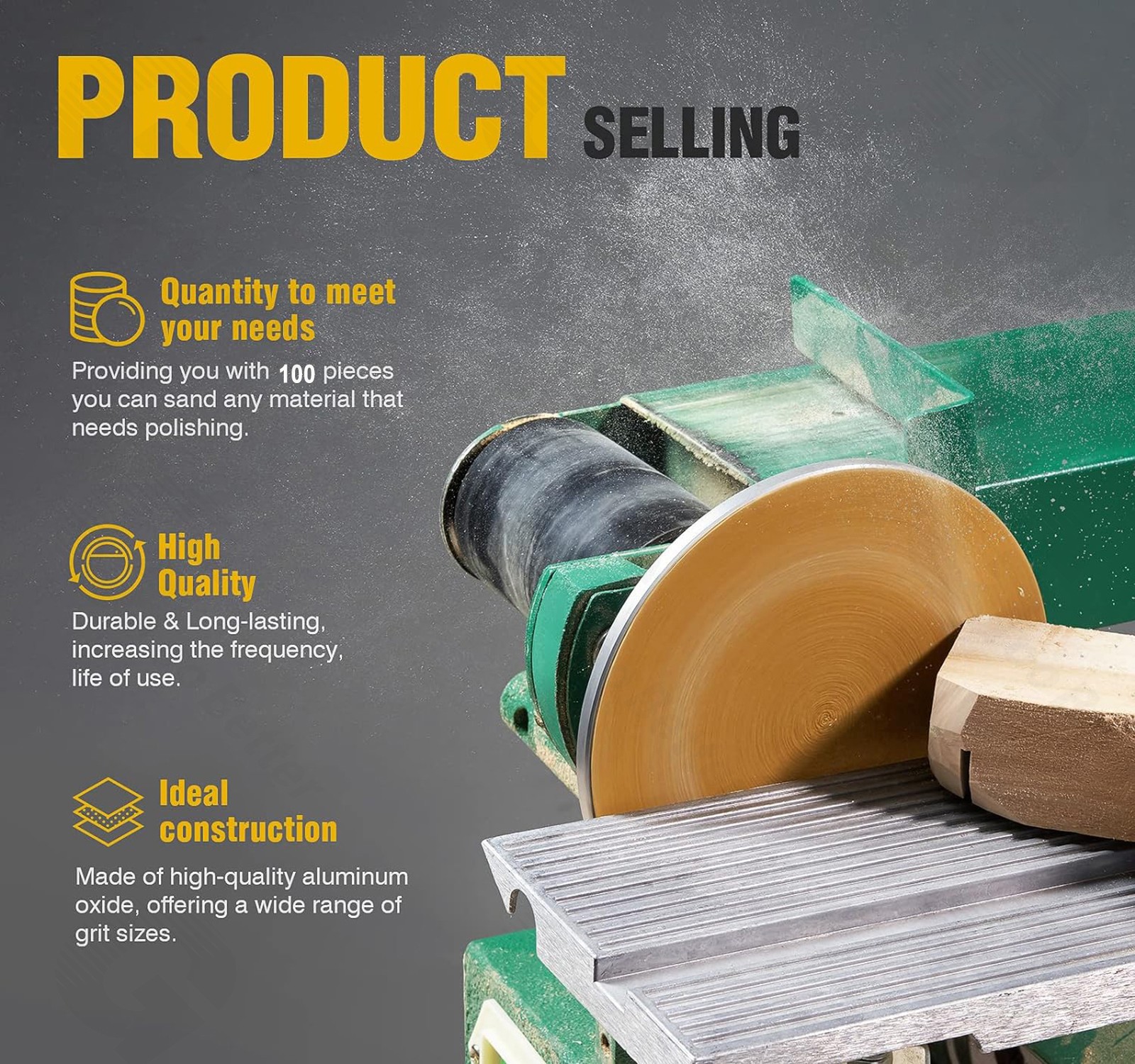 6 in 600 Grit PSA Sanding Disc Sticky Back Sandpaper 100 Roll Adhesive DA Sander