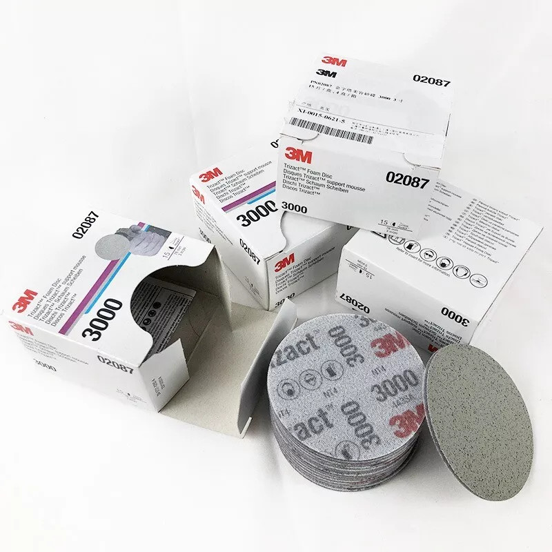 3M Trizact Hookit Foam Sanding Disc/ Round Pad – 15Pcs/Box 02085/02087/30662