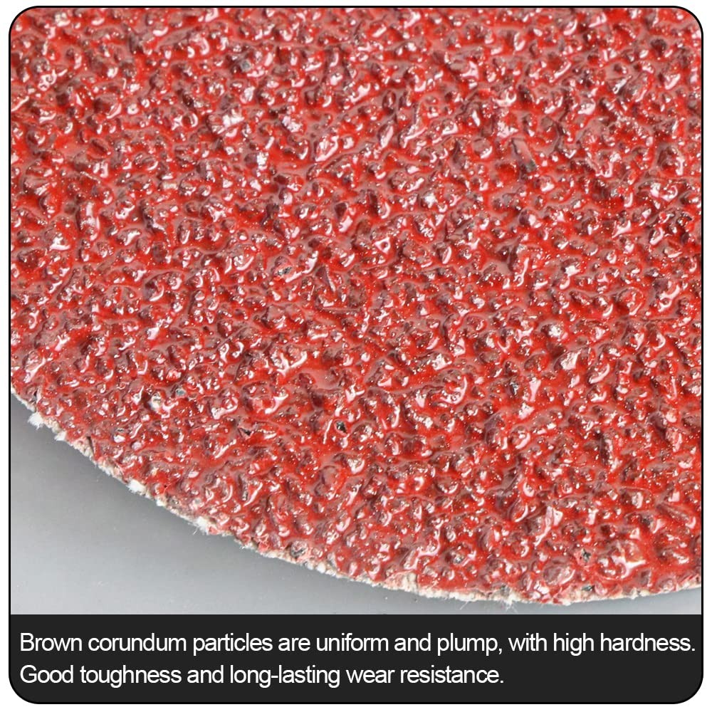 FPPO Aluminum Oxide Grit 40 50Pcs 3 Inch Sanding Disc R-Type 3 inches, Red