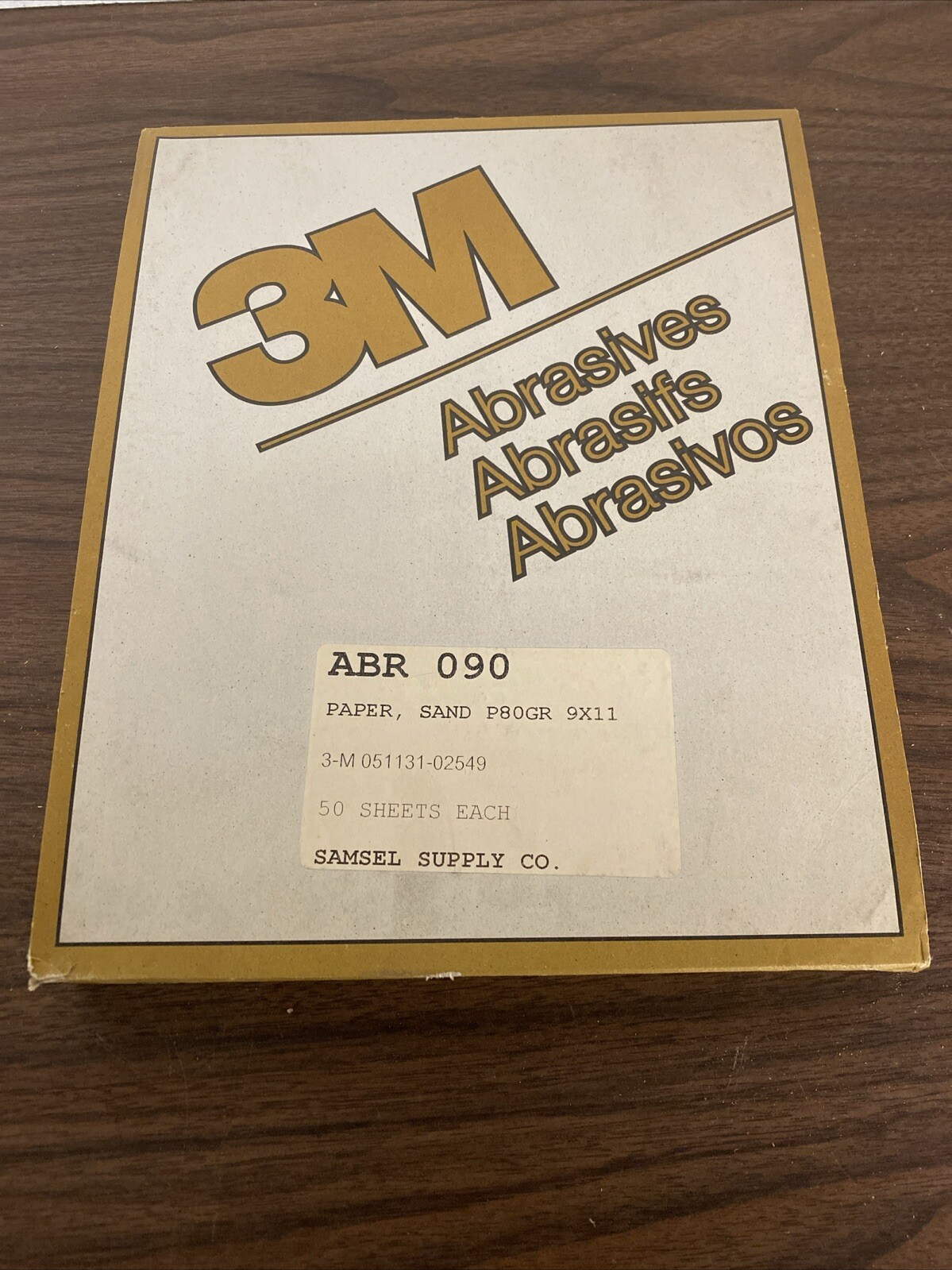 3M 216U Sand Paper Sheet 02549 – 9 in x 11 in – Aluminum Oxide – P80 – Medium