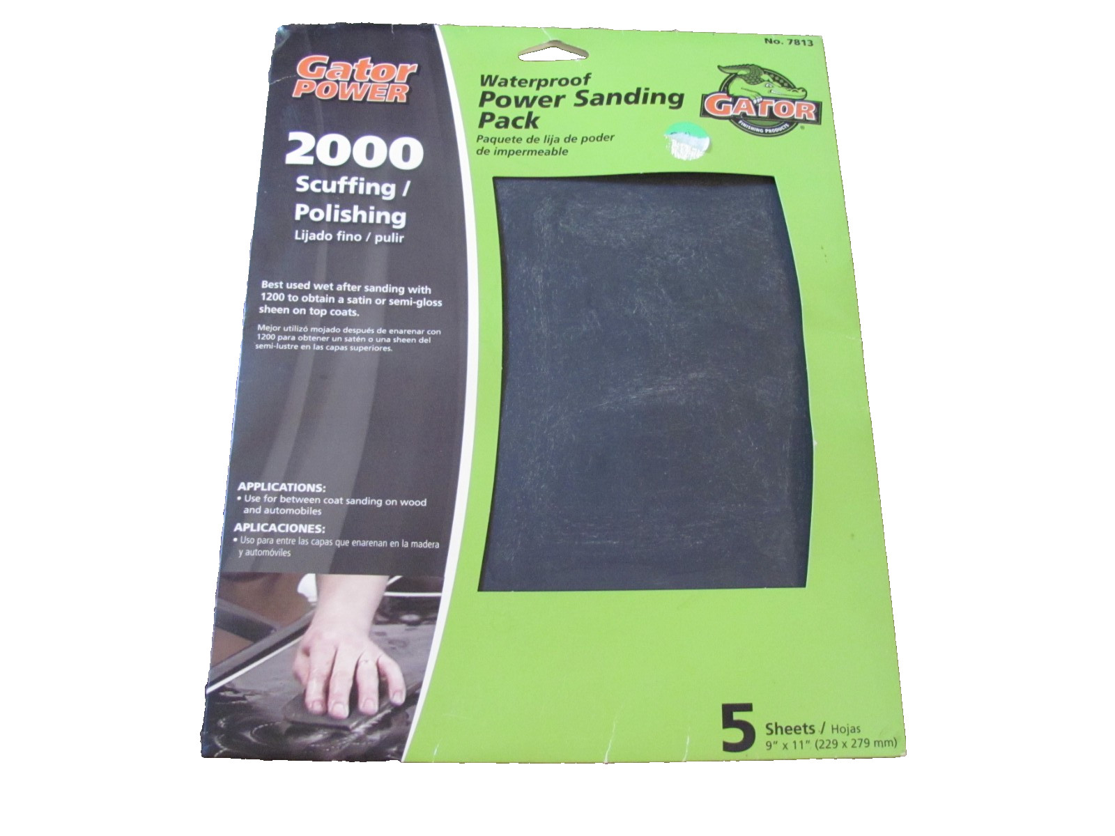Automotive Gator Power waterproof power sanding pak 9×11. 5 sheets. 2000 grit