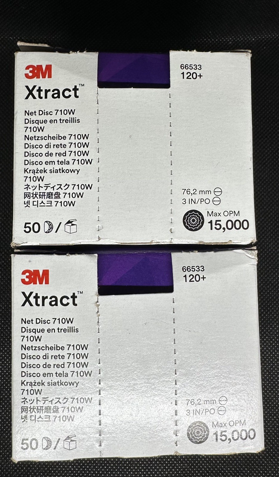 100 – 3M Xtract Cubitron II 710W Net Sanding Discs 66533 3” 120+ Grit