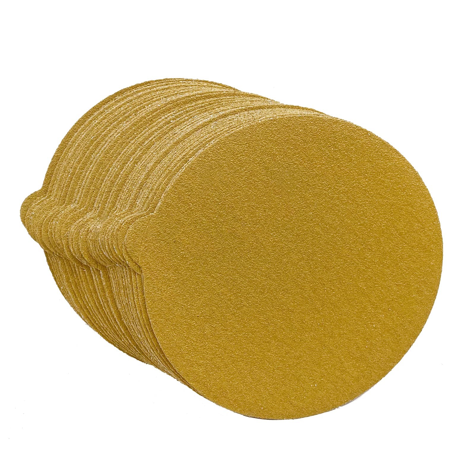QYQRQF 80 Grit Sanding Discs, 6 Inch Sticky Back Sandpaper 6 inches, Gold