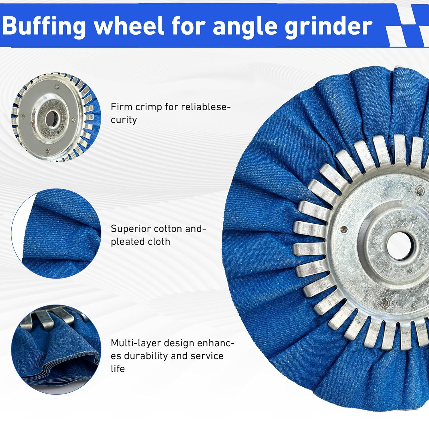 8″ Airway Buffing Wheel Kit – 9Pcs Aluminum Metal Polishing Set with 5/8″ Arbor