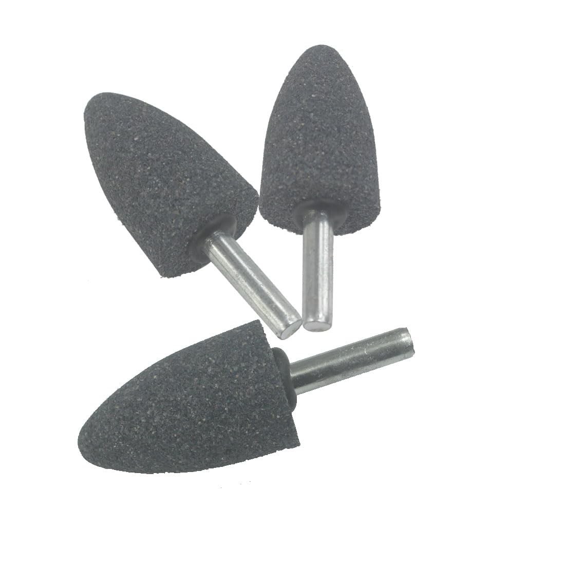 25mm Cone Shape Grinding Stone, Aluminum Oxide Bits for Rotary Tools Drill, 1/4
