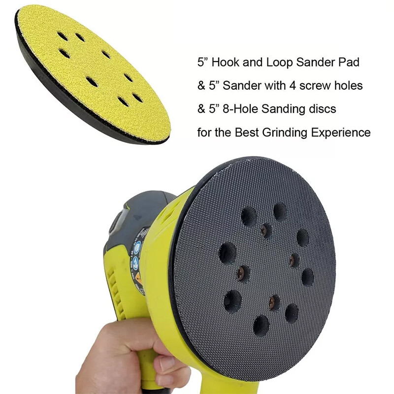 5″ 8 Hole Hook&Loop Sanding Sander Pad Replacement for Milwaukee 6021-21 6034-21