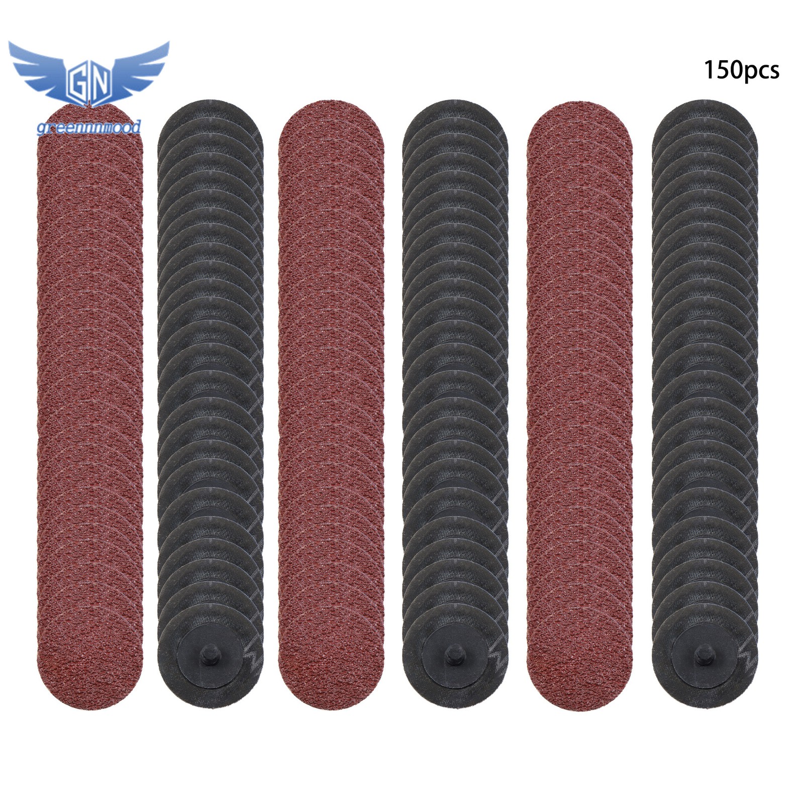 150 Pieces 2 Inch Sanding Discs 36 Grit Roll Lock Die Grinder Sanding Disc