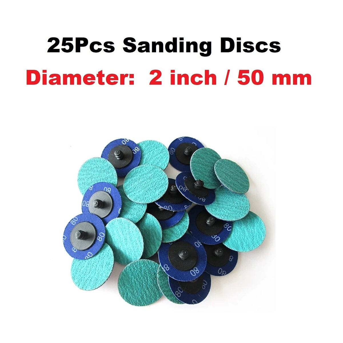 2inch 50mm Sanding Disc Quick Change 36 60 80 120 Grit Grinding Polishing Pad