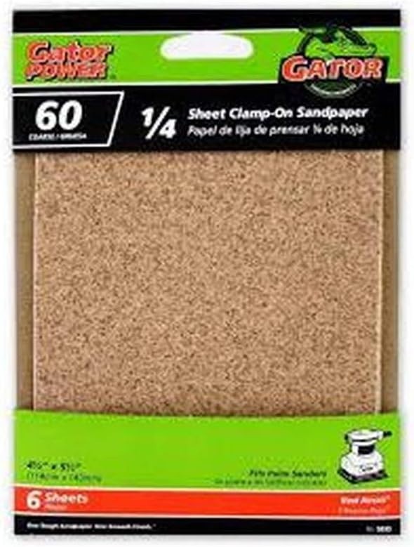 Extra Fine Aluminum Oxide 60 Grit Sandpaper – 6 Count, Precise Finishing