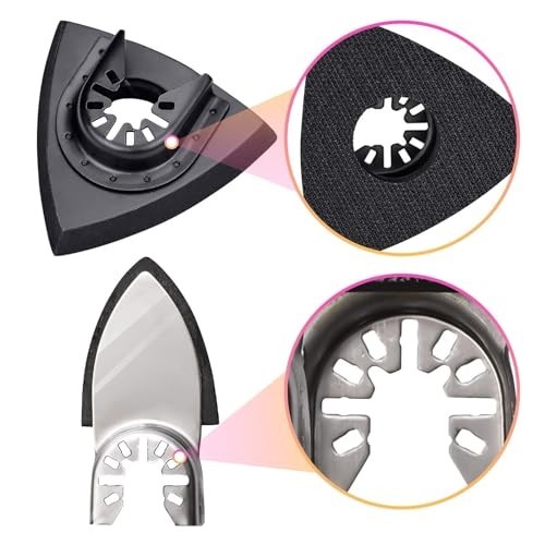 206Pcs Oscillating Tool Detail Sanding Pads Kit 2Pcs Triangle Sanding Pads 2Pc