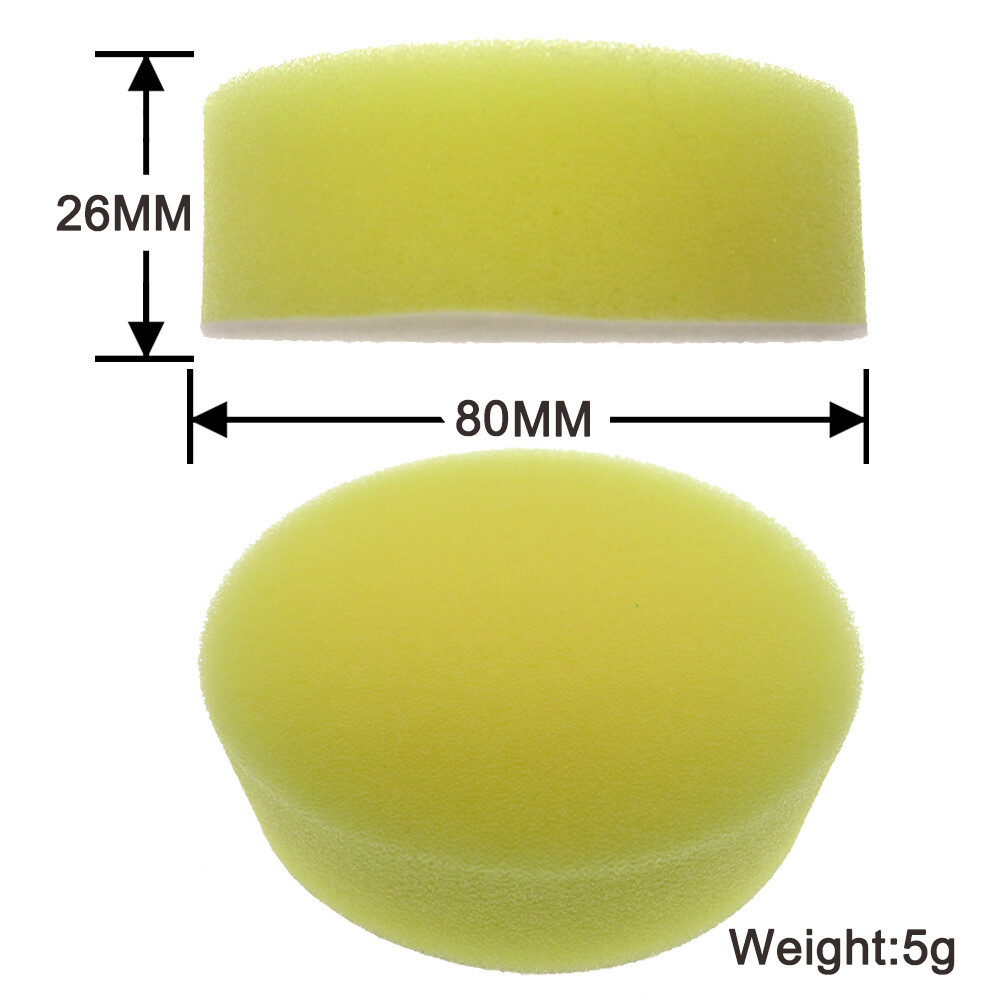 10pcs/set 80mm Car Polishing Sponge Auto Beauty Polishing Waxing Buffing Pads