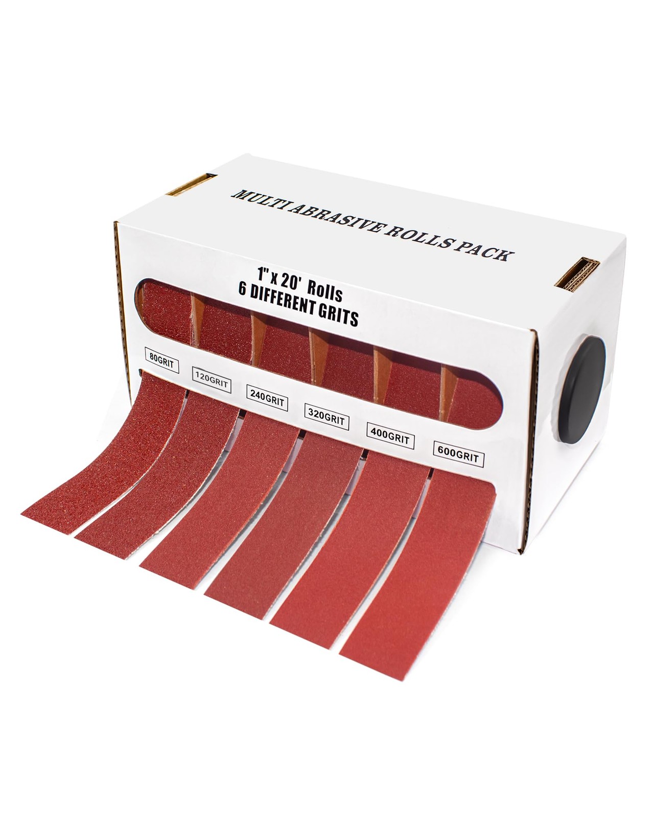 Emery Cloth Roll, 6 Grits, 1 Inch x 19.7 ft (6m) Sandpaper Roll 80 120 240 32…