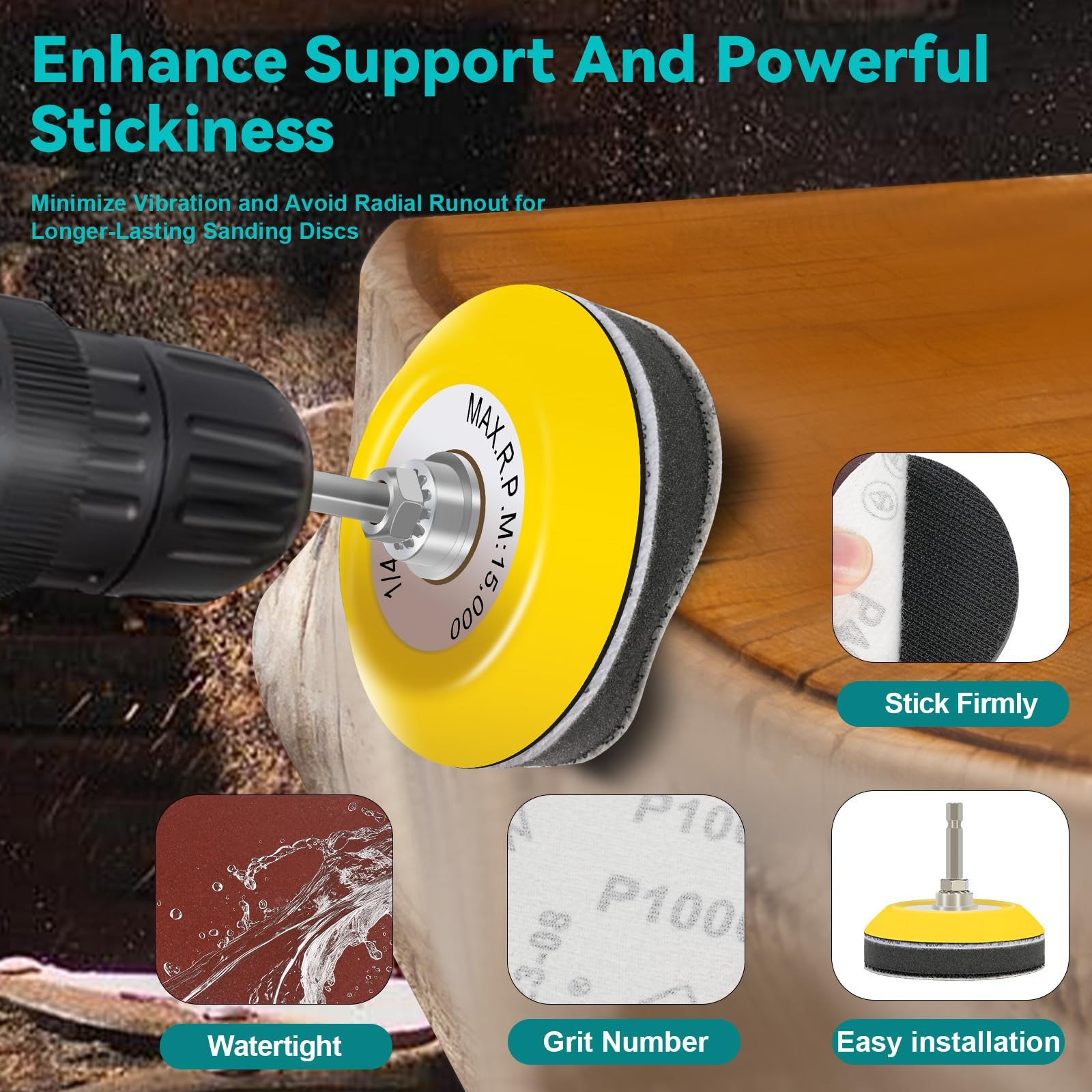 3 Inch Sanding Discs Buffing Pads 133pc Polishing Kit Rotary Tool Car Metal Wood