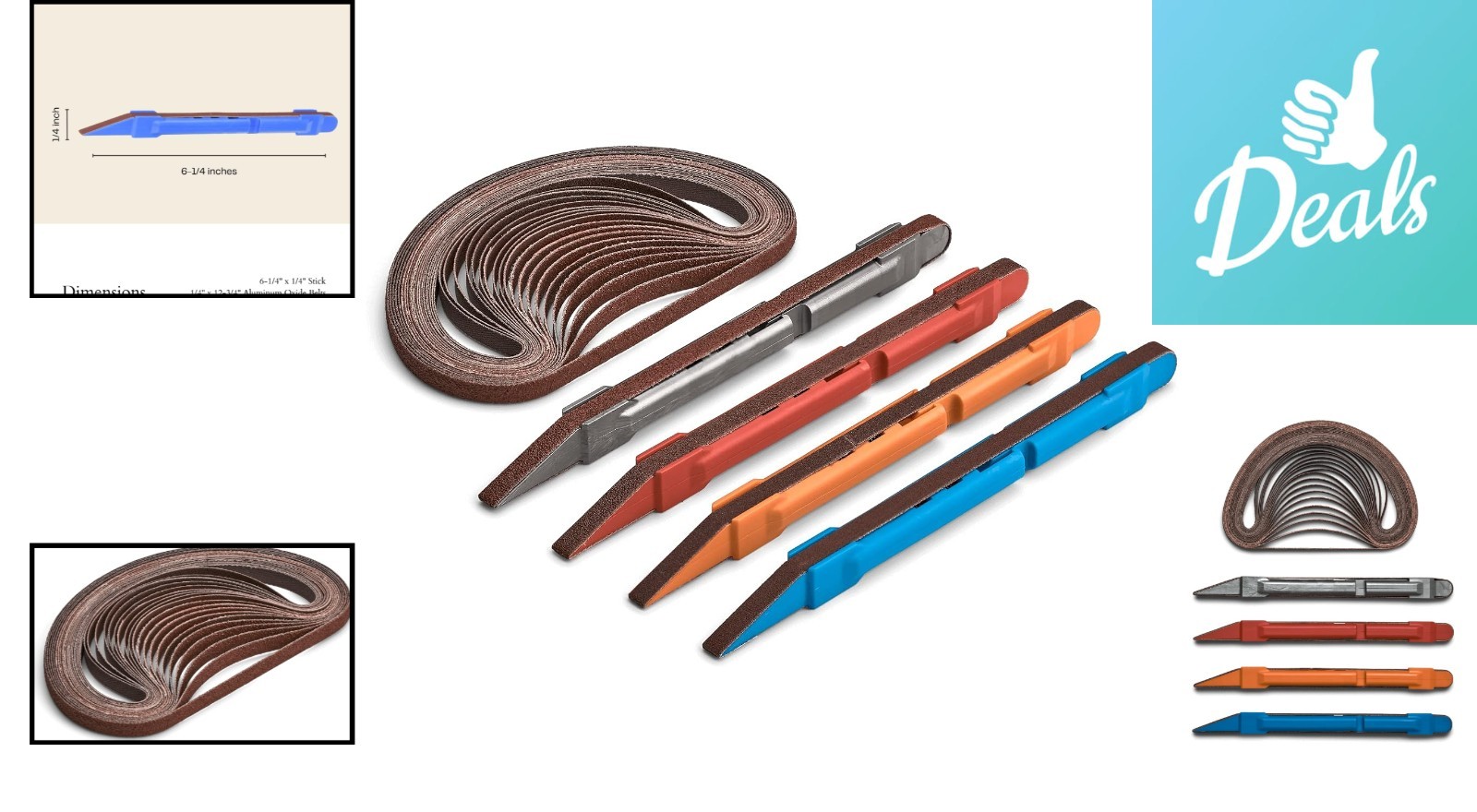 Precision Sanding Stick Kit – 24 Piece Coarse Grit Set for Wood & Model Building