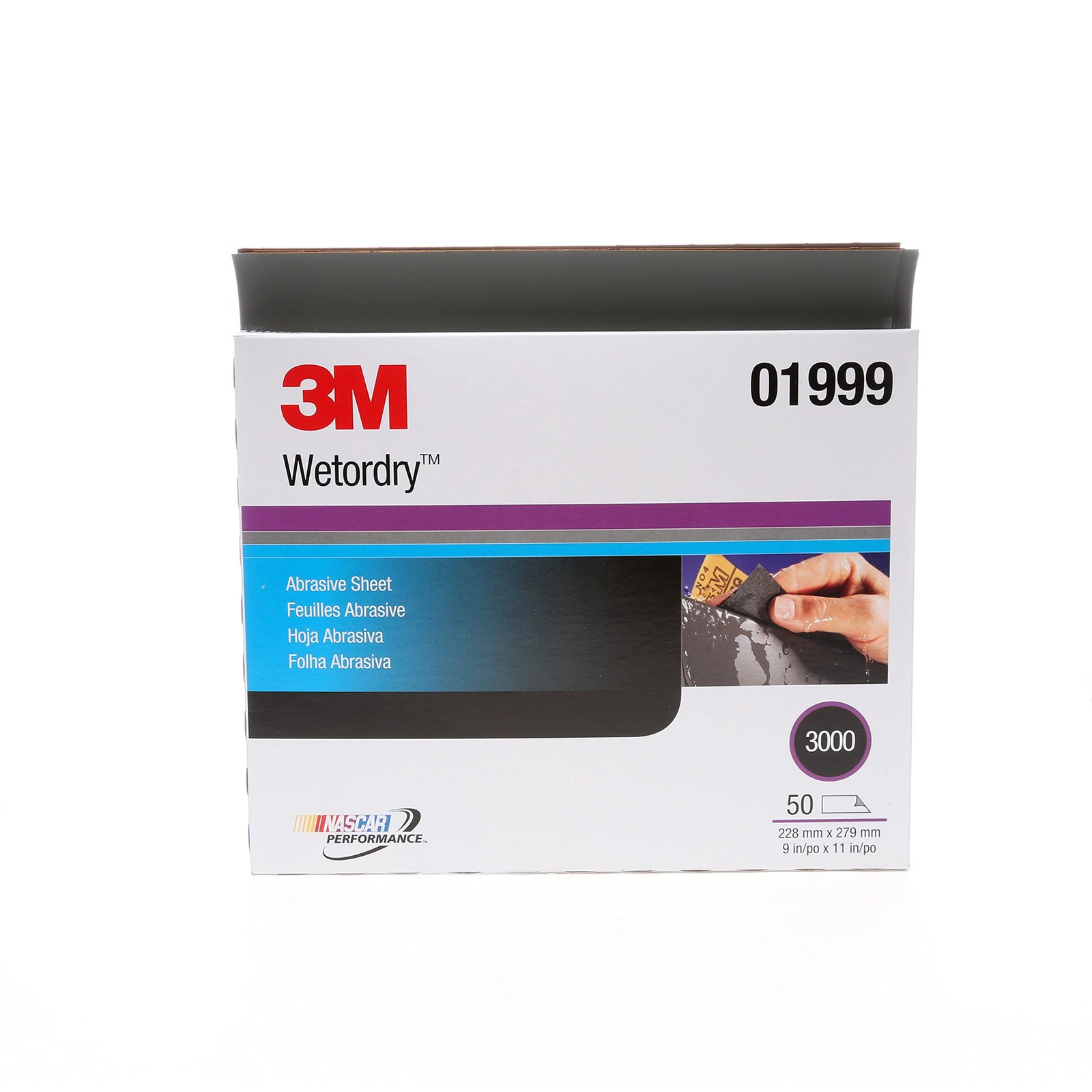 3M Wetordry Abrasive Sheet, 01999, 3000+ Grade, 9 in x 11 in