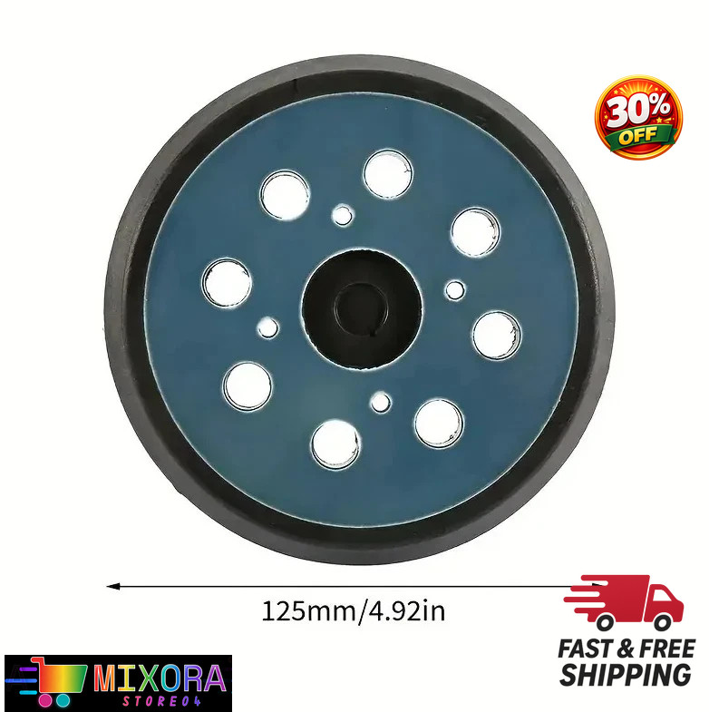 1pc 125mm (5in) Orbital Sander Pad with 8-Hole Hook & Loop Backing – NEW