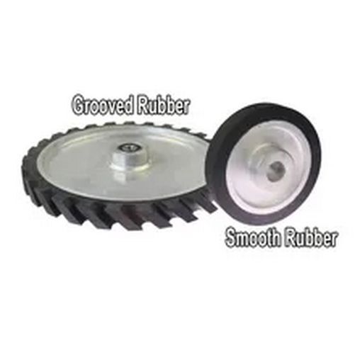1 Pcs 150-350 * 25mm Smooth Grooved Rubber Contact Wheel Belt Grinder Parts