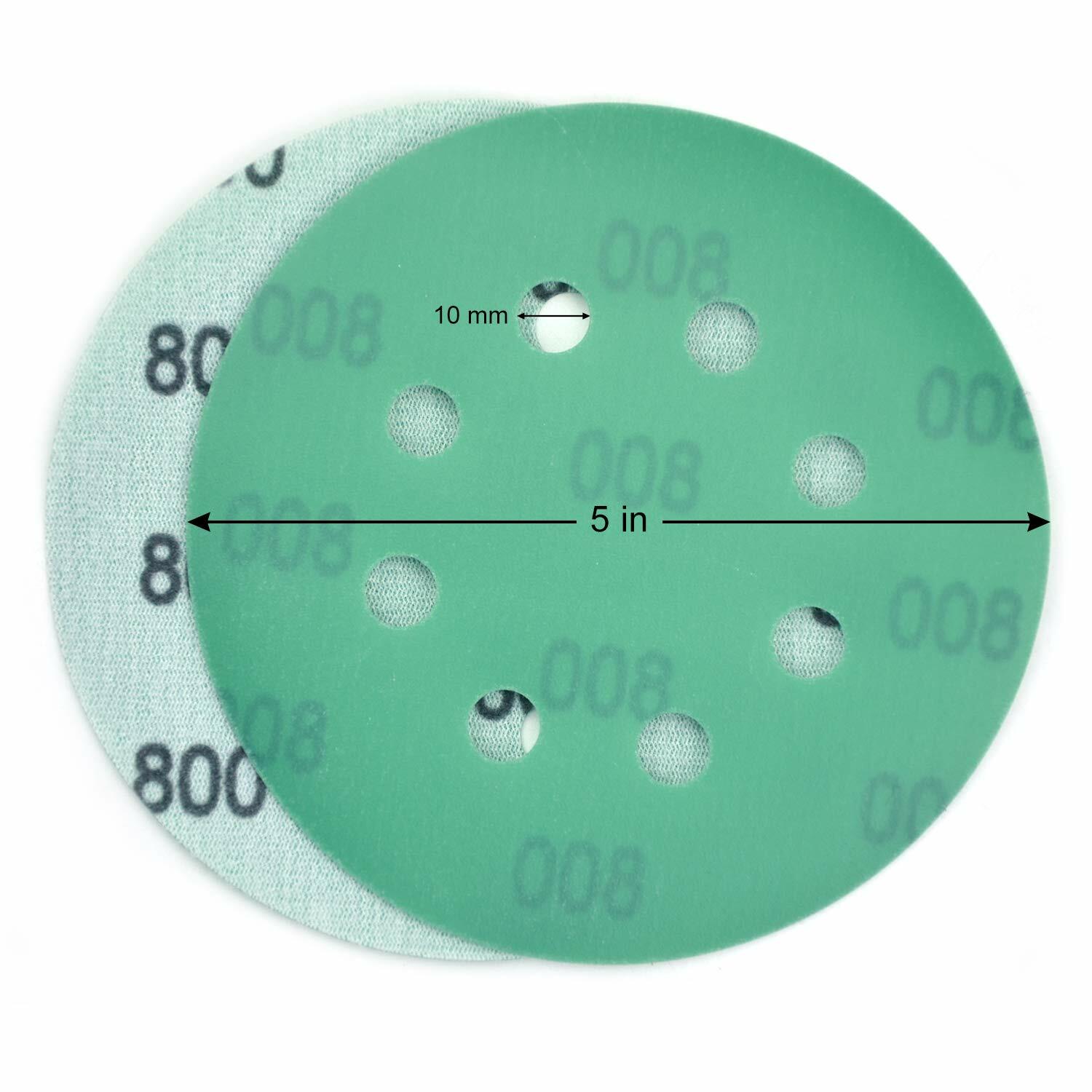 5in Sanding Discs 400-2000 Grit Wet Dry Sandpaper Hook Loop Orbital Sander Paper