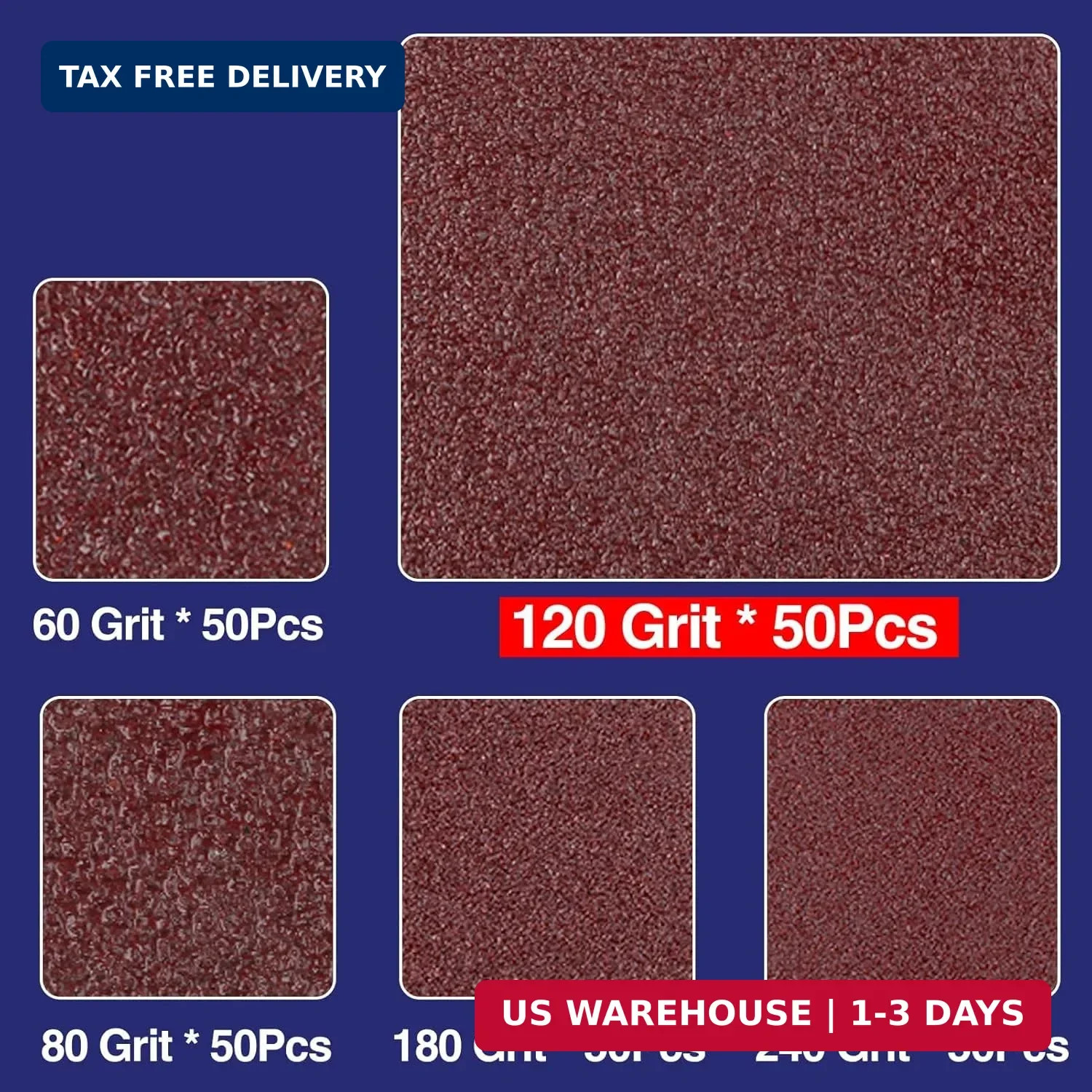 50Pcs 2″ 120 Grit Quick Change Discs Aluminum Oxide Coated Die Grinder