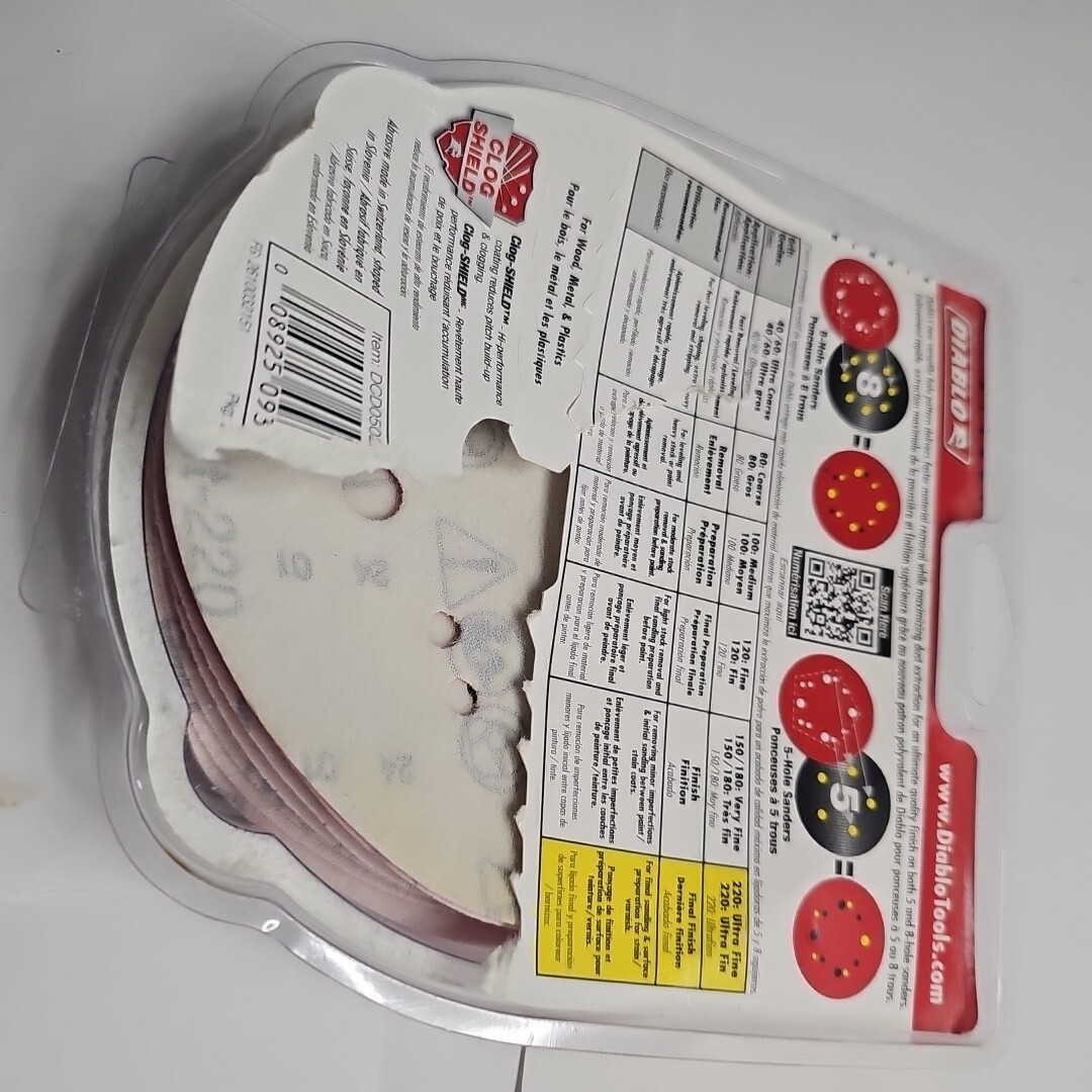 Diablo 5″ Sanding Discs Universal Hole Pattern 14 Count