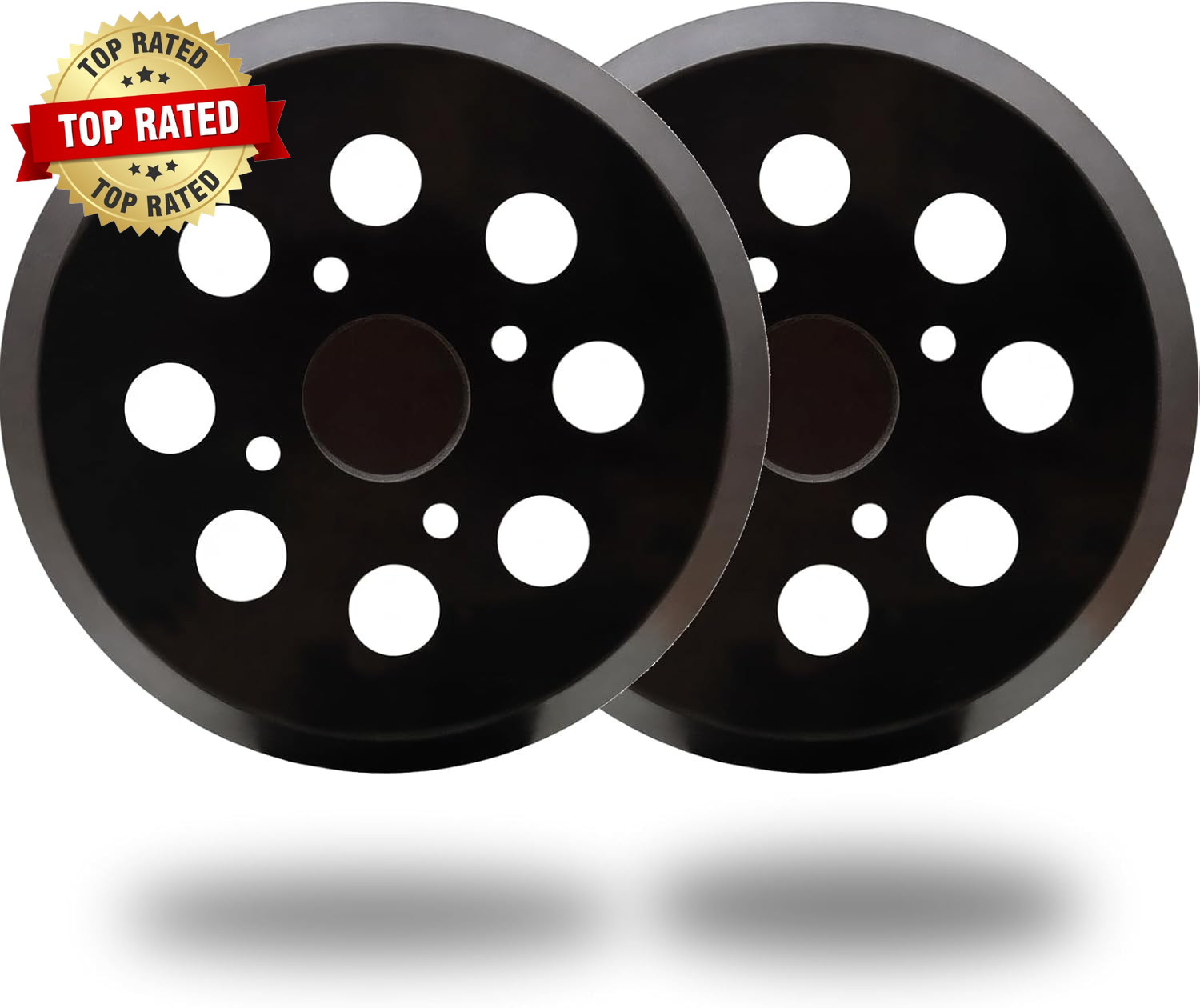 2 Pack 5 Inch 8 Hole Hook and Loop Sander Pad for Ridgid R2600 R2601 5″ Random O