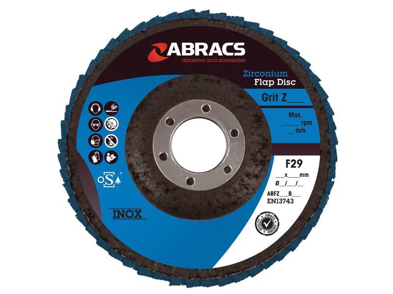 5″ Zirconium Flap Disc 40 Grit – 12,250 RPM – Metal, Stainless Steel, Durable