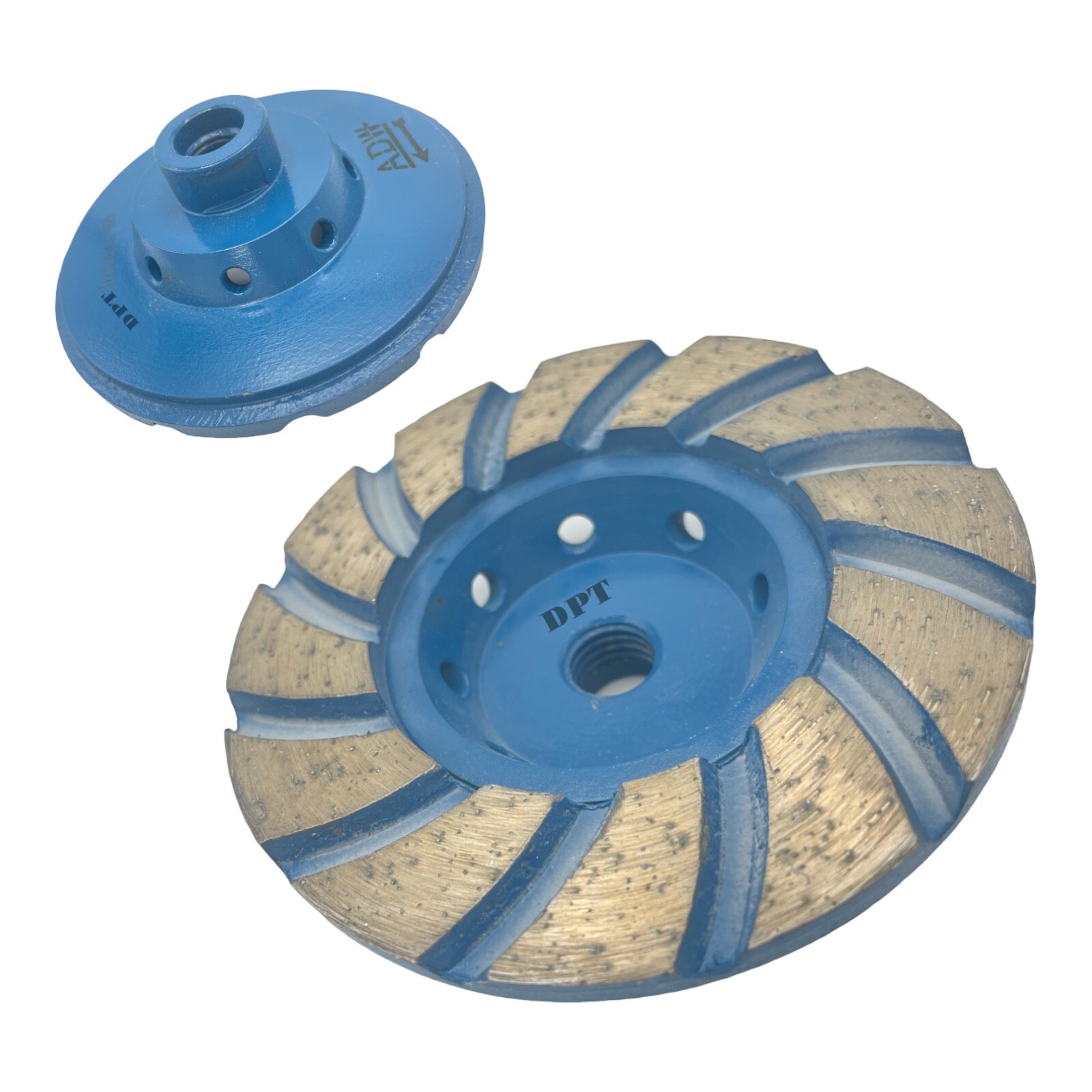5 Pack 4″ Turbo Diamond Cup Wheels Grinding Concrete and Masonry 5/8″-11 Thread