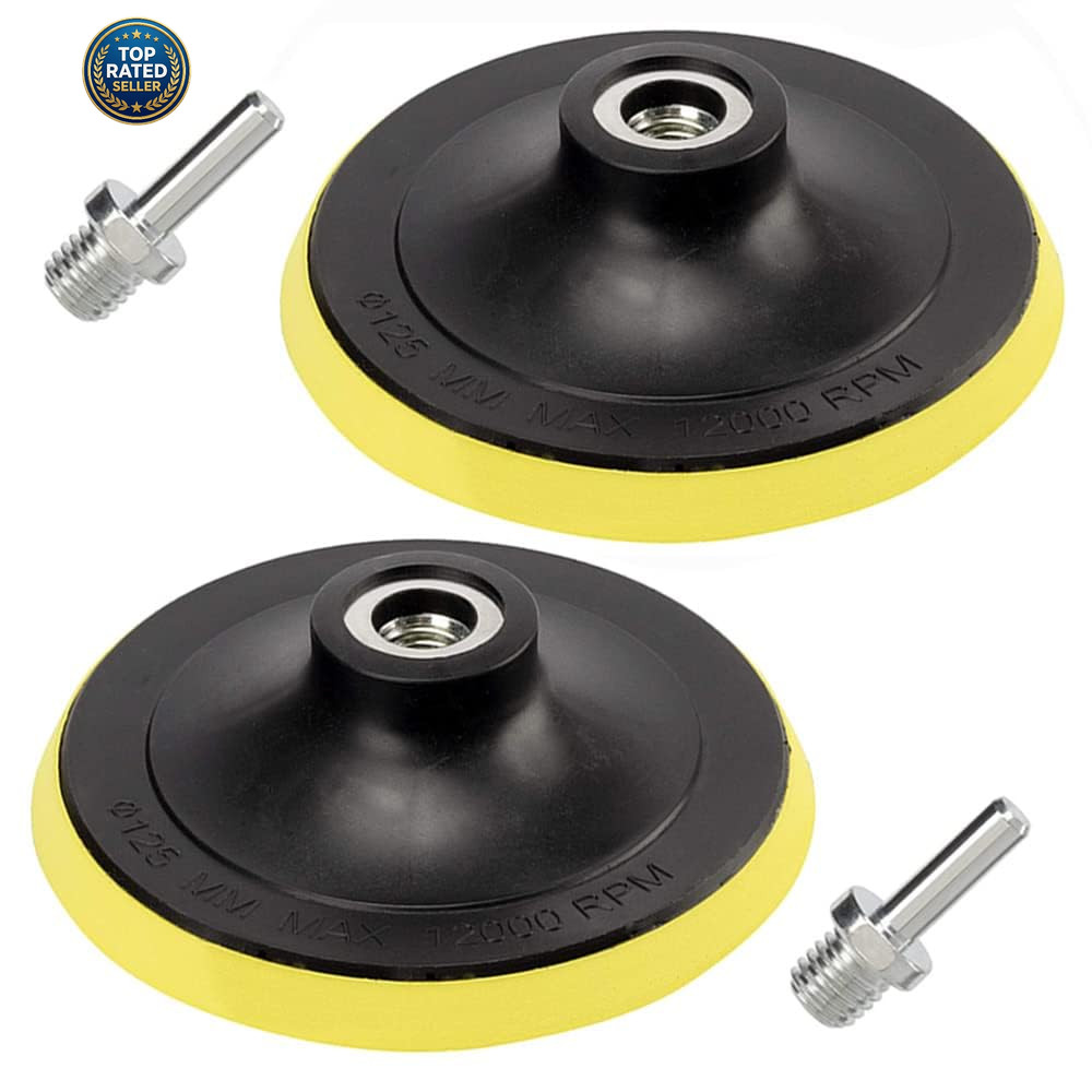 2 Pack 5 Inch Hook and Loop Backing Pad with M14 Thread,Rotary Buffing Pad Sandi