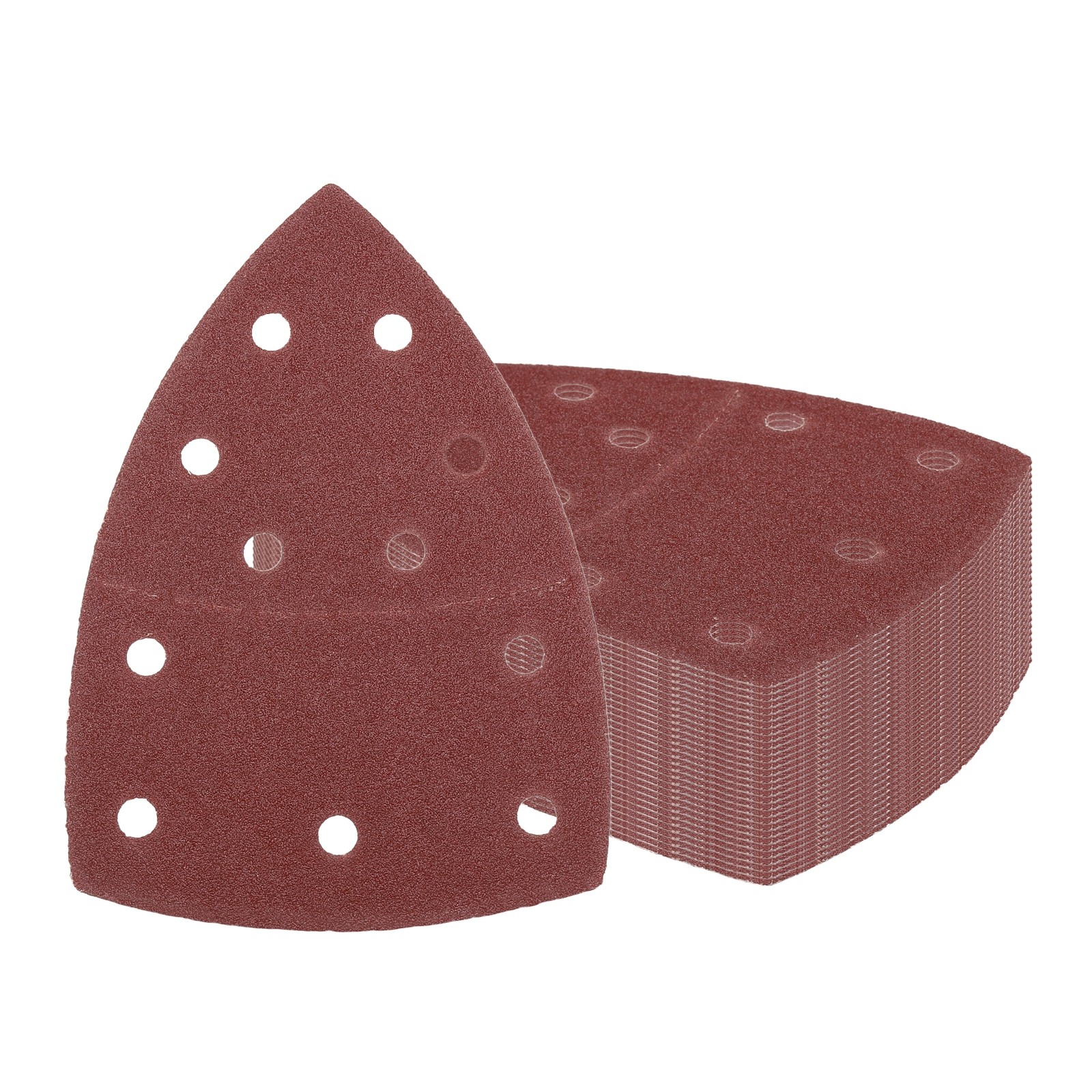 30 Pcs Mouse Detail Sandpaper, 6 x 4.25 Inch, 120 Grit , 11 Holes, Red