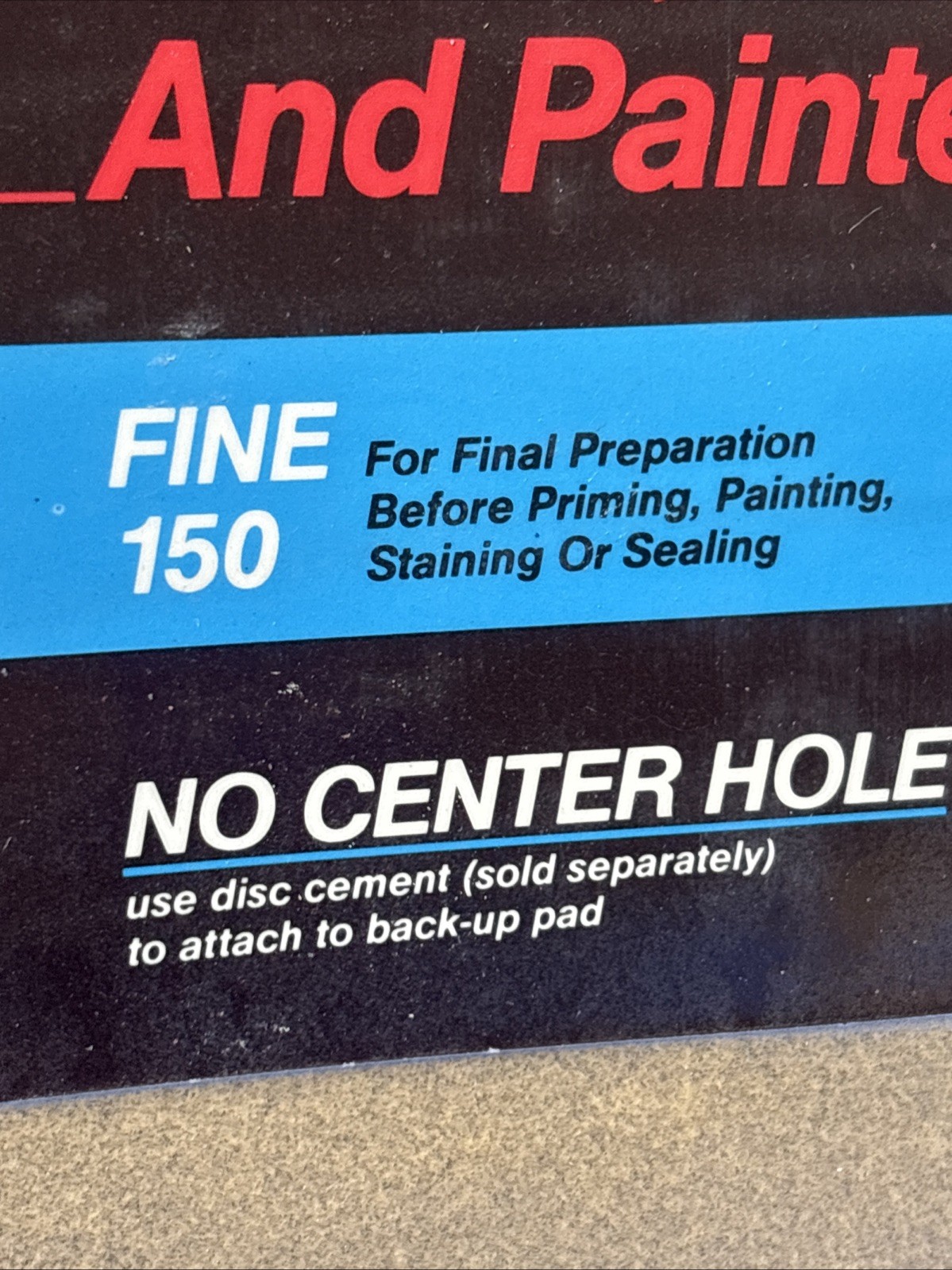 CRAFTSMAN PKG of 4 – 9” Aluminum Oxide Sanding Disc 150 Grit Fine No Cntr Hole