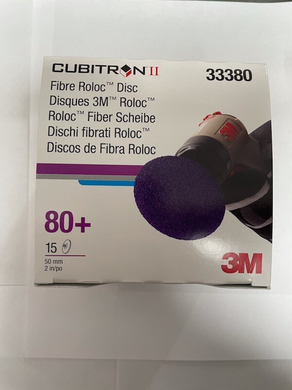 3M Cubitron II Fibre Roloc Disc, 2″ 80+ Grit : 33380