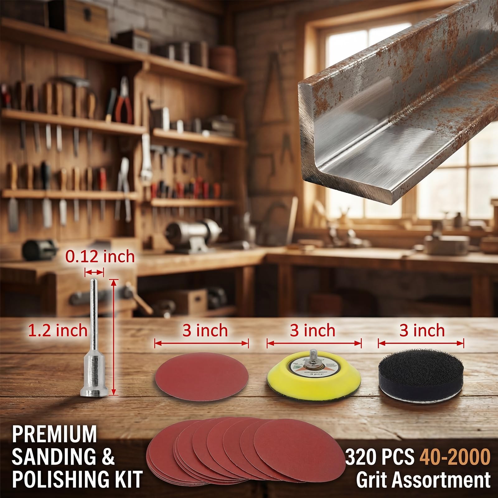 320PCS 3 Inch Sanding Discs, Headlight Restoration Kit 40-2000 Grit Assortmen…