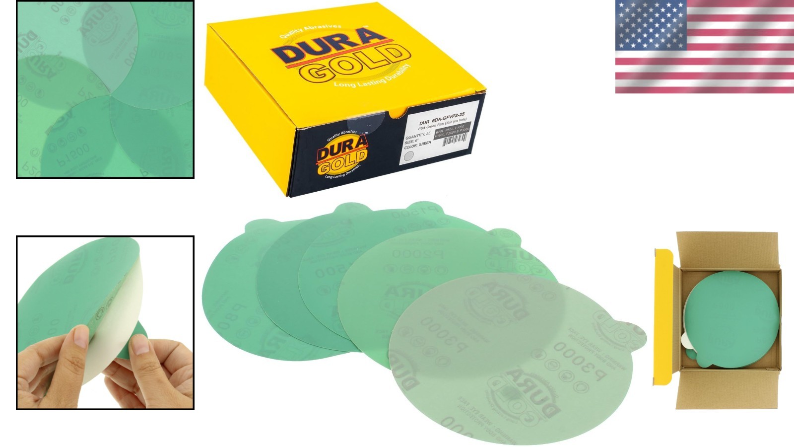 Easy-Peel 6″ Green Film Sanding Discs – Ultra-Fine 25 Pack for Pro-Level Results