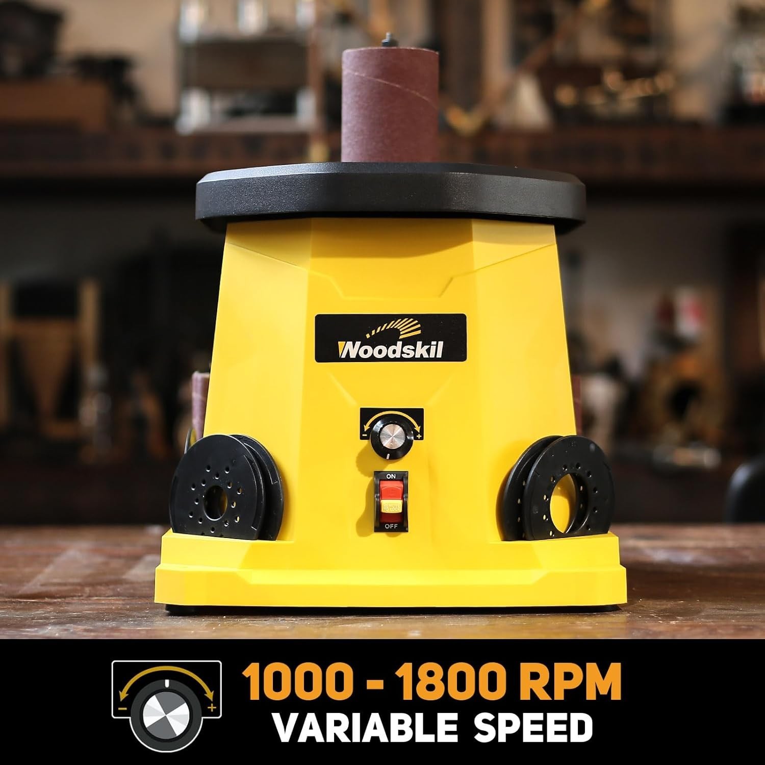 Compact 4A Oscillating Spindle Sander with 6 Sleeves – Precision Dust Control