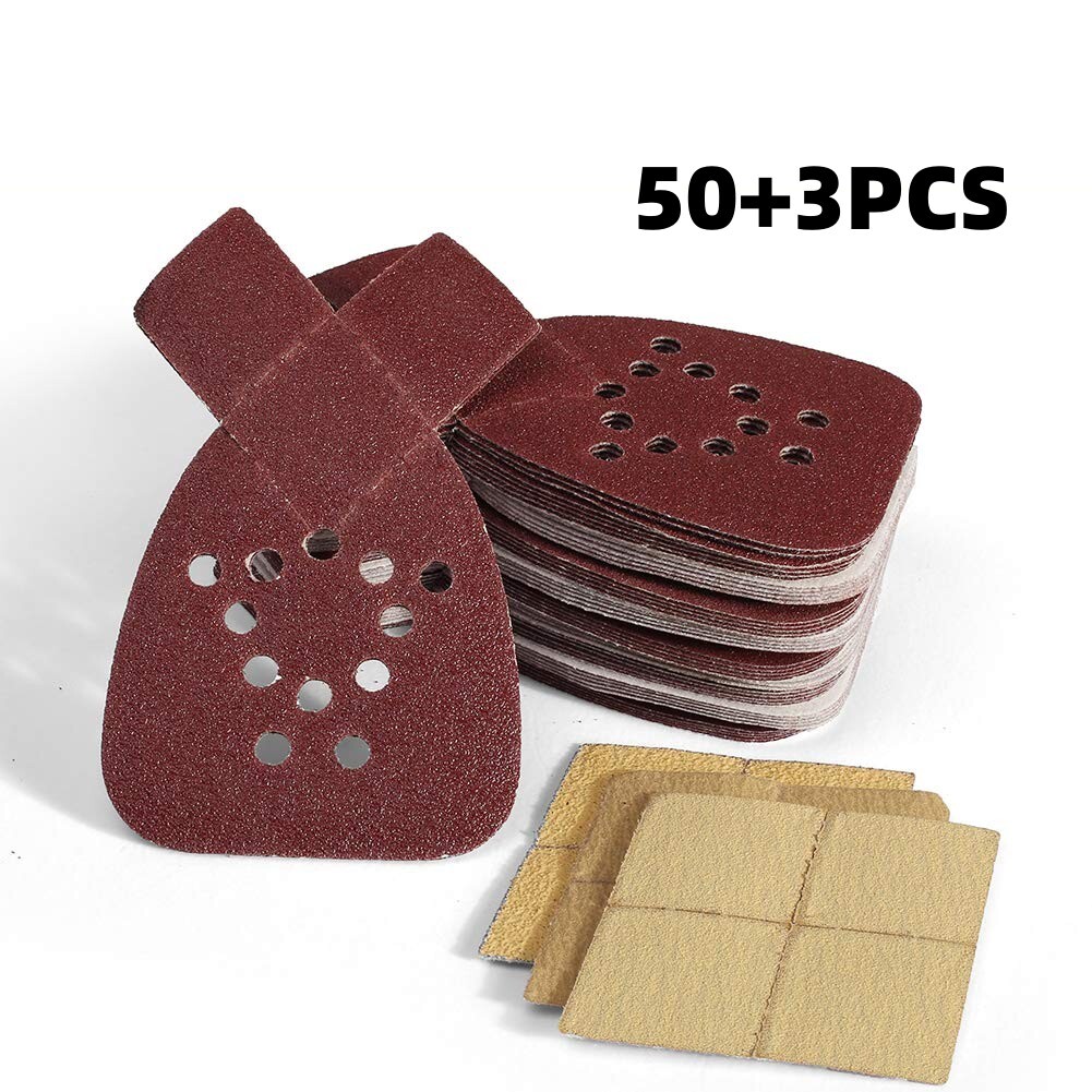 53PACK Hook and Loop Sanding Pads Mouse Sander Sandpaper Pads for Black+Decker