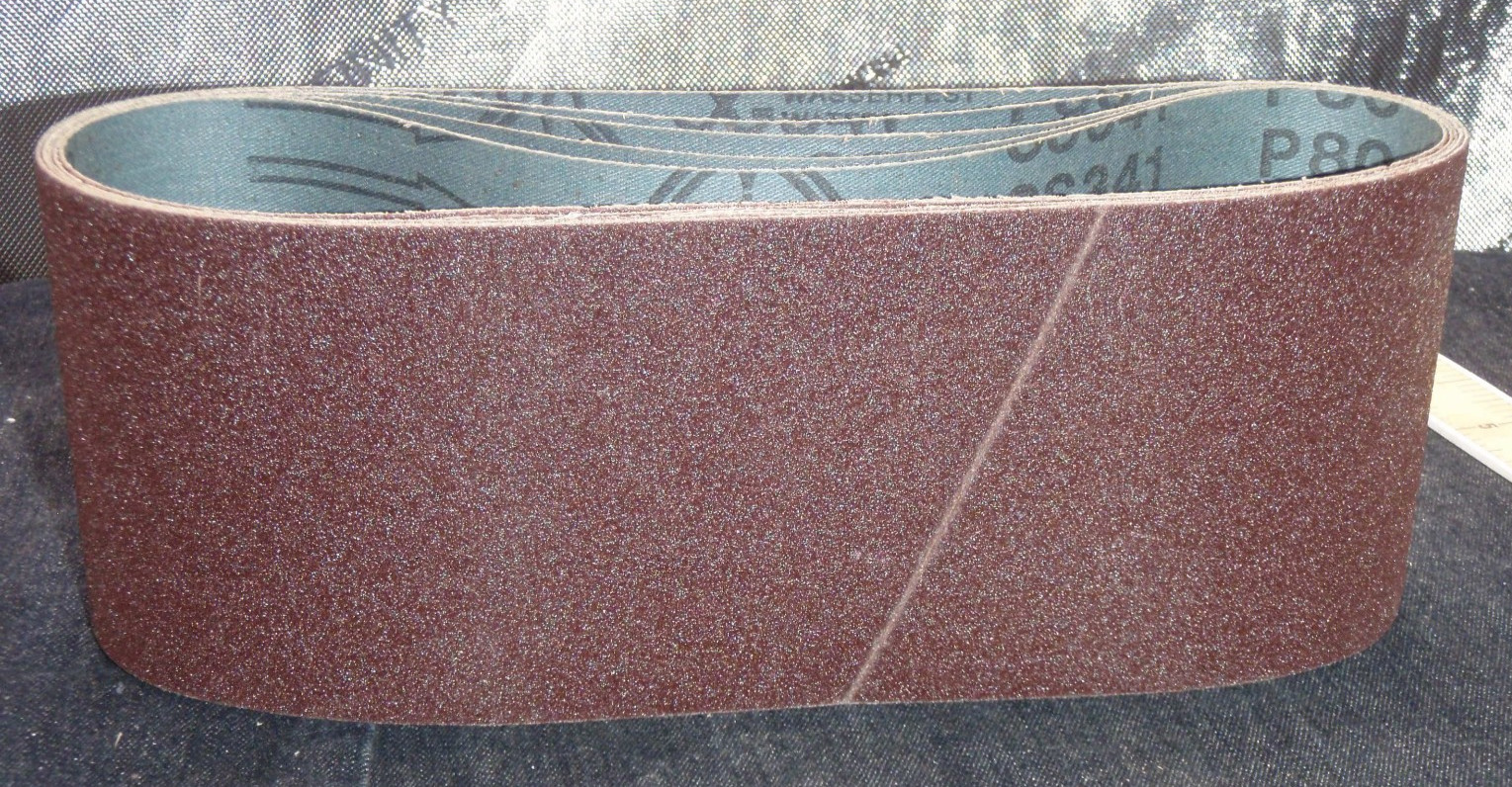 4 X 24 Aluminum Oxide Sanding Belts (lot of 55, various grits)
