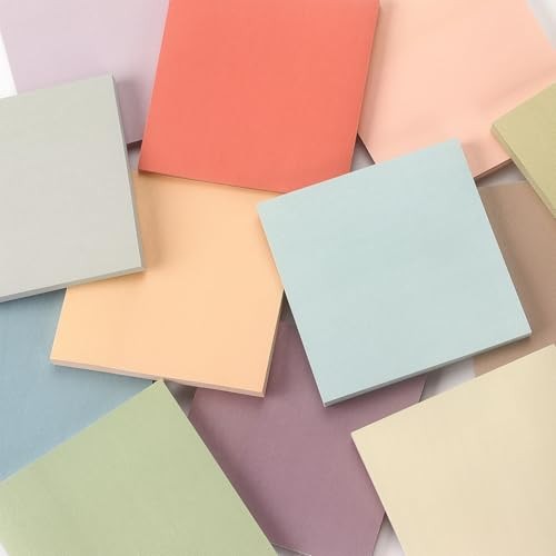 Sticky Notes 3×3 Inch, 12 Pack, 12 Assorted Vintage Color Self-Stick Notes
