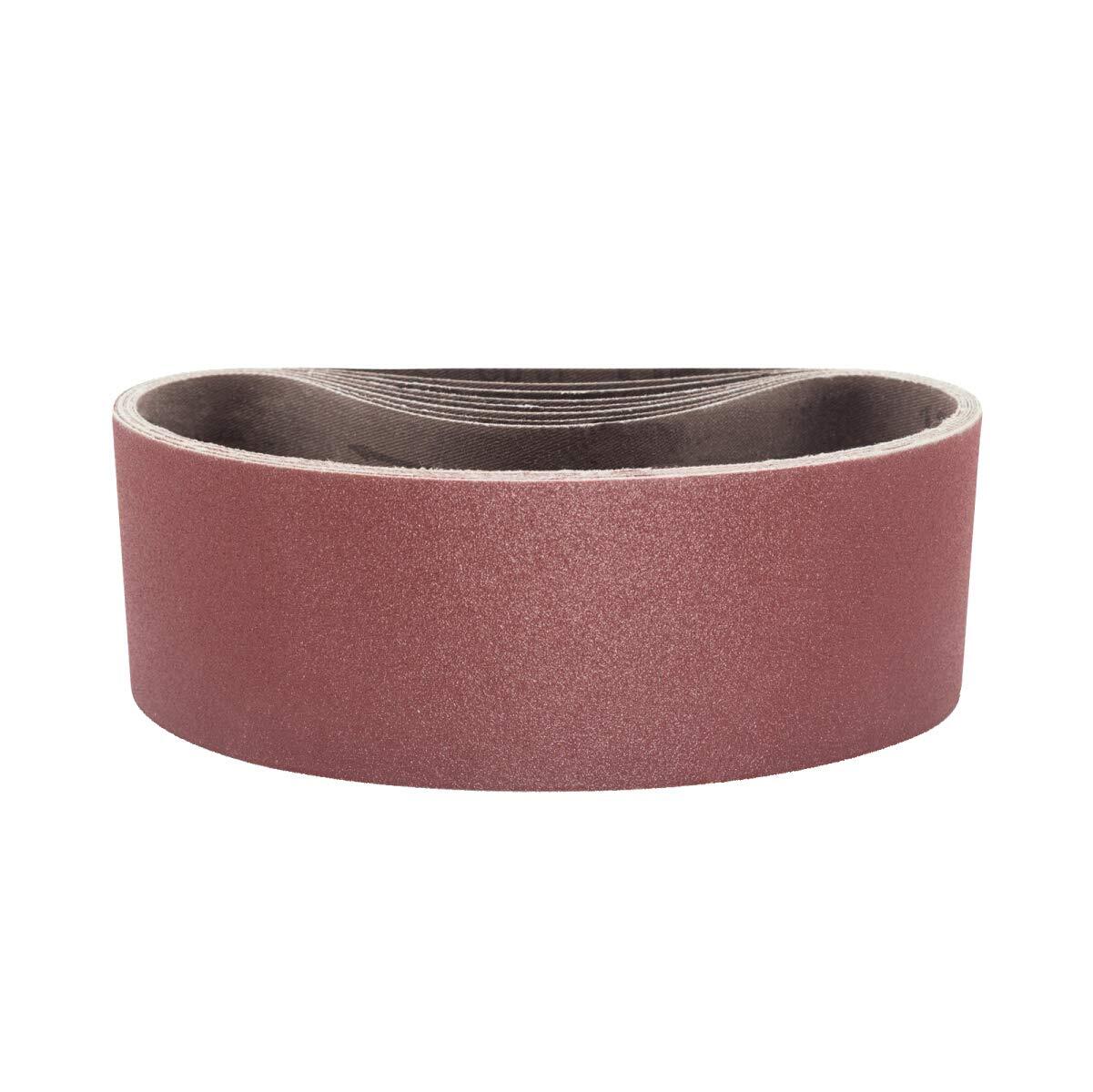 3 x 18 Inch Sanding Belts, 5 Each of 40/60/80/120 Grits, 20PK, Aluminum Oxide…