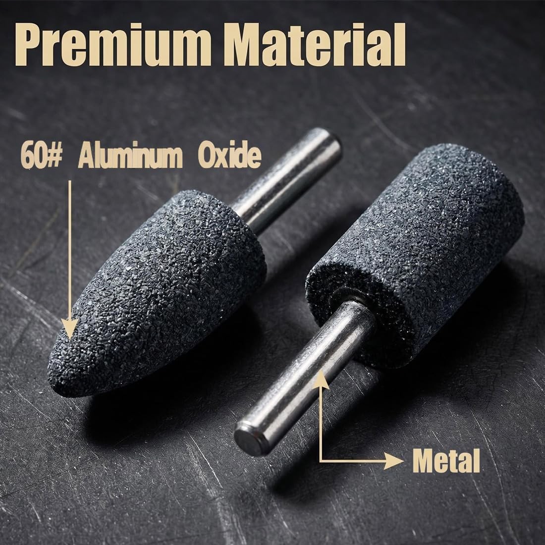 Luo ke 10 Pcs Drill Grinding Stones, 1/4″ Shank Aluminum Oxide Mounted Grindi…