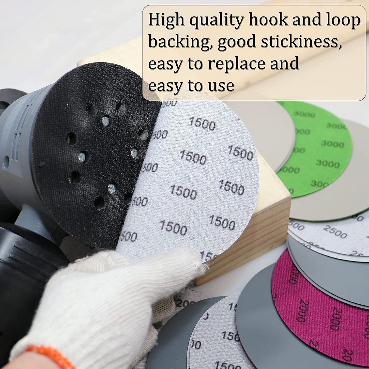 30PCS Wet Dry 6 Inch Hook Loop Sanding Disc Orbital Sandpaper Pads 800-3000 Grit