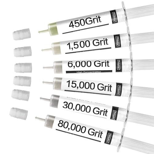 Diamond Polishing Compound Kit of 6 Polishing Lapping Paste 80,000 to 450 Grit