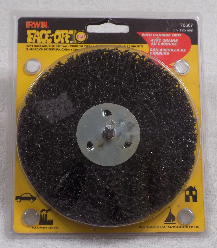 IRWIN FACE-OFF CARBIDE GRIT 5″ WHEEL PAINT RUST GRAFFITI REMOVER * NEW * SEALED
