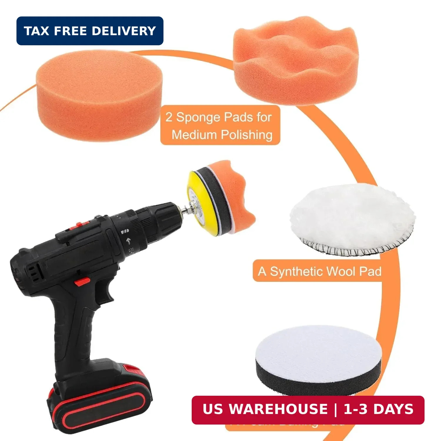 106 Pcs 3 Inch Sanding Discs, Wet Dry Sandpaper Headlight Restoration Ki