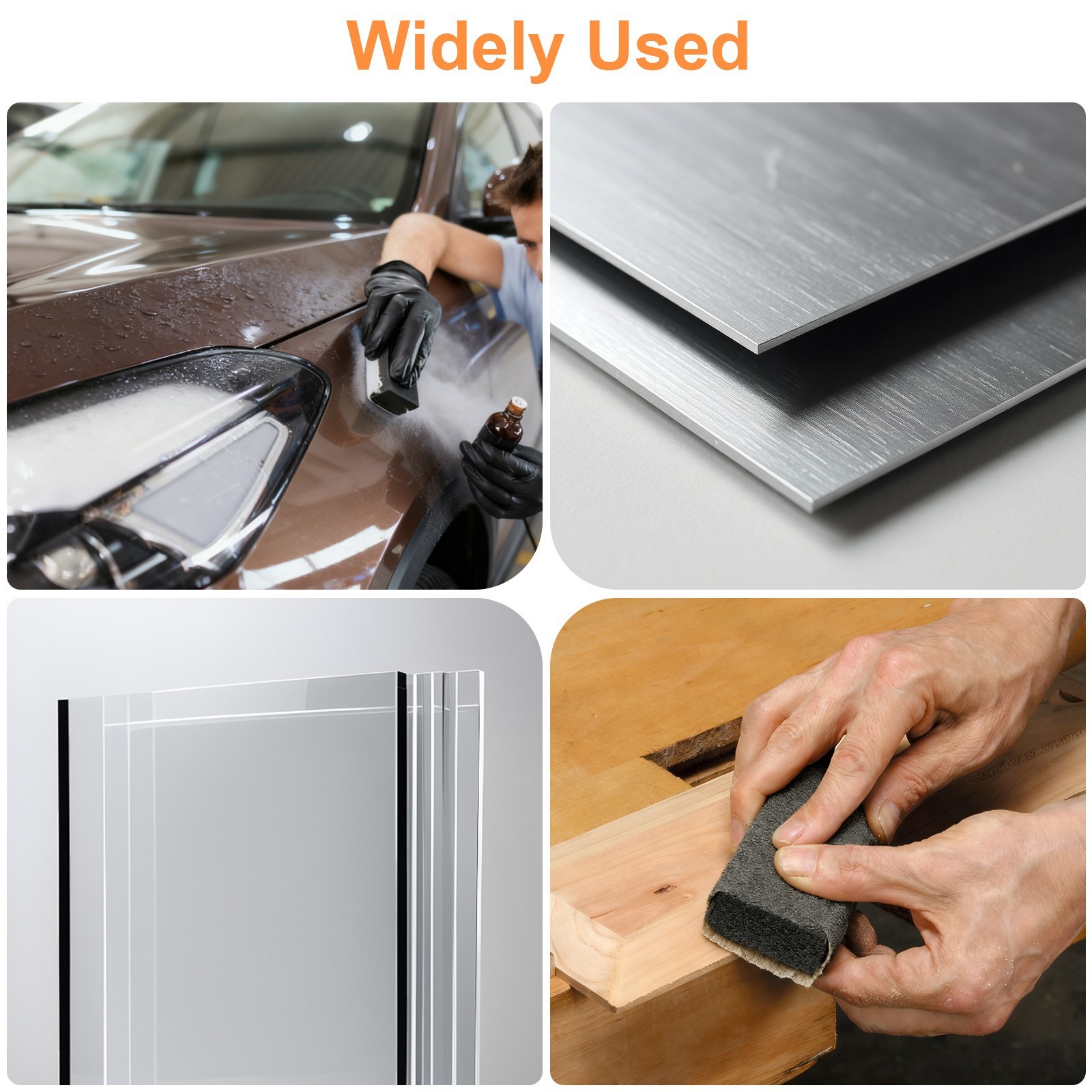 12x Flexible EVA Foam Sanding Block Kit Wet Dry for Automotive Body Wood Repair